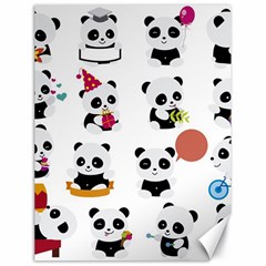 Playing Pandas Cartoons Canvas 18  X 24  by Apen