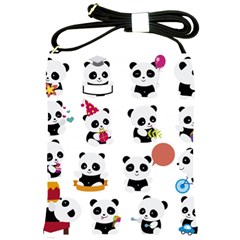 Playing Pandas Cartoons Shoulder Sling Bag by Apen
