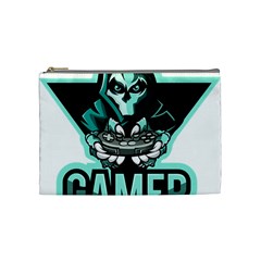 Gamer Illustration Gamer Video Game Logo Cosmetic Bag (medium)