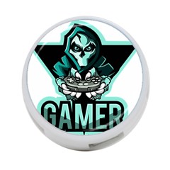 Gamer Illustration Gamer Video Game Logo 4-port Usb Hub (two Sides)