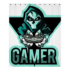 Gamer Illustration Gamer Video Game Logo Shower Curtain 60  X 72  (medium) 