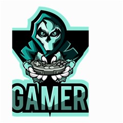 Gamer Illustration Gamer Video Game Logo Small Garden Flag (two Sides)