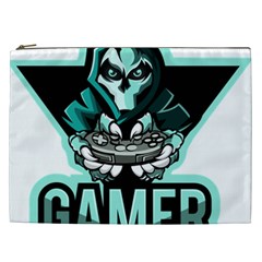 Gamer Illustration Gamer Video Game Logo Cosmetic Bag (xxl)