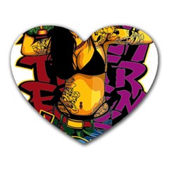 Xtreme Skateboard Graffiti Heart Mousepad