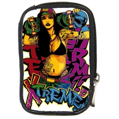 Xtreme Skateboard Graffiti Compact Camera Leather Case