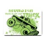 Monster Truck Illustration Green Car Small Doormat 24 x16  Door Mat