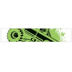 Monster Truck Illustration Green Car Large Premium Plush Fleece Scarf 