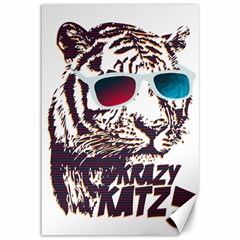 Krazy Katz 3d Tiger Roar Animal Canvas 12  X 18 