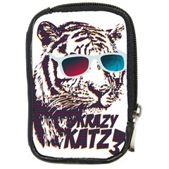 Krazy Katz 3d Tiger Roar Animal Compact Camera Leather Case