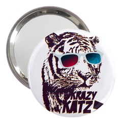 Krazy Katz 3d Tiger Roar Animal 3  Handbag Mirrors