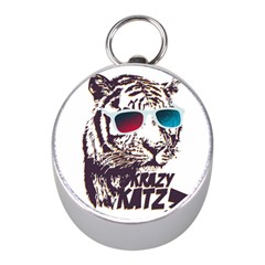 Krazy Katz 3d Tiger Roar Animal Mini Silver Compasses