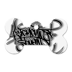 Hip Hop Music Drawing Art Graffiti Dog Tag Bone (two Sides)