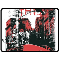 Cars City Fear This Poster Fleece Blanket (large)