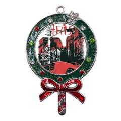 Cars City Fear This Poster Metal X mas Lollipop With Crystal Ornament by Sarkoni