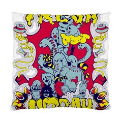 Fresh Urban Cartoon Monster Illustration Cartoon Character Text Standard Cushion Case (one Side)