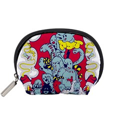 Fresh Urban Cartoon Monster Illustration Cartoon Character Text Accessory Pouch (small)