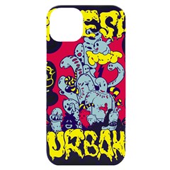 Fresh Urban Cartoon Monster Illustration Cartoon Character Text Iphone 14 Plus Black Uv Print Case by Sarkoni