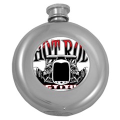 Vintage Car Hot Rod Motor Vehicle Round Hip Flask (5 Oz)