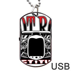 Vintage Car Hot Rod Motor Vehicle Dog Tag Usb Flash (two Sides) by Sarkoni