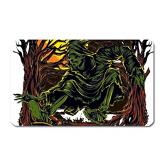 Grim Reaper Above Art  Monster Moon Letter Poster Magnet (rectangular) by Sarkoni