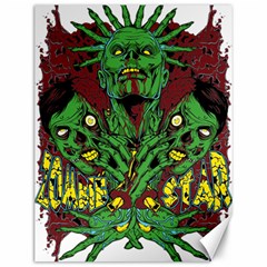 Zombie Star Monster Green Monster Canvas 12  X 16 