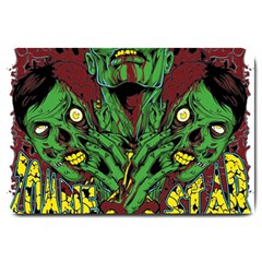 Zombie Star Monster Green Monster Large Doormat