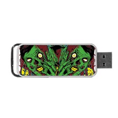 Zombie Star Monster Green Monster Portable Usb Flash (one Side)