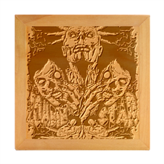 Zombie Star Monster Green Monster Wood Photo Frame Cube