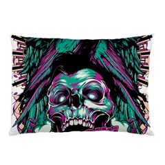 Anarchy Skull And Birds Pillow Case (two Sides)