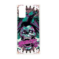 Anarchy Skull And Birds Samsung Galaxy Note 20 Tpu Uv Case by Sarkoni