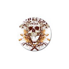 Harvest Of Fear Logo Illustration Skull Pistol Golf Ball Marker (4 Pack)