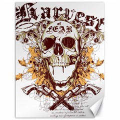 Harvest Of Fear Logo Illustration Skull Pistol Canvas 18  X 24 