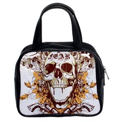 Harvest Of Fear Logo Illustration Skull Pistol Classic Handbag (two Sides)