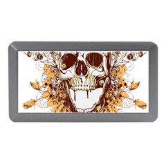 Harvest Of Fear Logo Illustration Skull Pistol Memory Card Reader (mini)