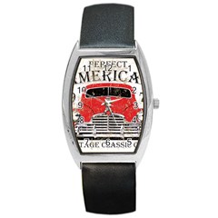 Perfect American Vintage Classic Car Signage Retro Style Barrel Style Metal Watch