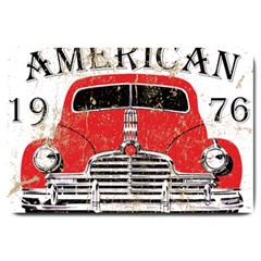 Perfect American Vintage Classic Car Signage Retro Style Large Doormat by Sarkoni