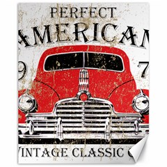 Perfect American Vintage Classic Car Signage Retro Style Canvas 11  X 14 