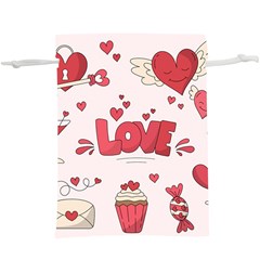 Hand Drawn Valentines Day Element Collection Lightweight Drawstring Pouch (xl)