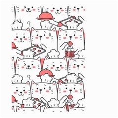 Cute Cat Chef Cooking Seamless Pattern Cartoon Small Garden Flag (two Sides) by Bedest