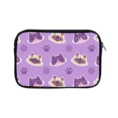 Cute Colorful Cat Kitten With Paw Yarn Ball Seamless Pattern Apple Ipad Mini Zipper Cases by Bedest