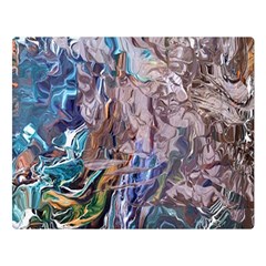 Abstract Blend V Two Sides Premium Plush Fleece Blanket (large) by kaleidomarblingart