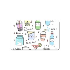 Drinks Cocktails Doodles Coffee Magnet (name Card) by Apen