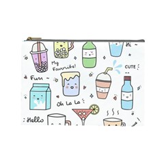 Drinks Cocktails Doodles Coffee Cosmetic Bag (large) by Apen