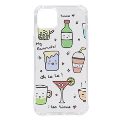 Drinks Cocktails Doodles Coffee Iphone 14 Plus Tpu Uv Print Case