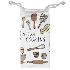 I Love Cooking Baking Utensils Knife Jewelry Bag by Apen