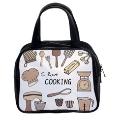 I Love Cooking Baking Utensils Knife Classic Handbag (two Sides)