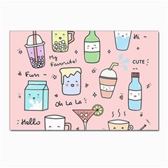 Drink Cocktail Doodle Coffee Postcard 4 x 6  (pkg Of 10)