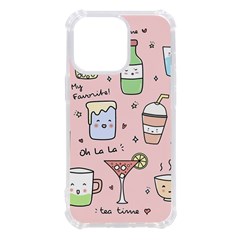 Drink Cocktail Doodle Coffee Iphone 13 Pro Tpu Uv Print Case by Apen