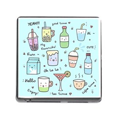 Drinks Cocktails Doodle Coffee Memory Card Reader (square 5 Slot) by Apen