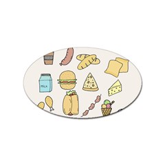 Dinner Meal Food Snack Fast Food Sticker Oval (100 Pack) by Apen